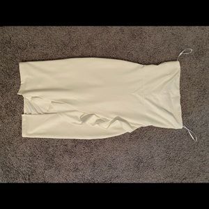 Strapless White Ruffle Dress Size Small